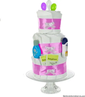 Produktbild von Windeltorte Basic rosa