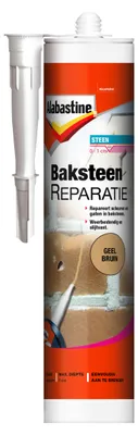 Productafbeelding van Alabastine Menger voor metselwerkreparatie, 0,31 liter, Geelbruin, 5 °C, 24 uur, 48 uur, 48 uur
