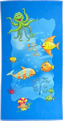 A colorful illustration of an underwater scene with various sea creatures and plants.