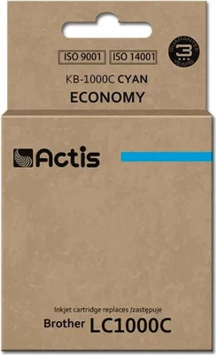 Produktbild von Actis KB-1000C Tintenpatrone (Ersatz für Brother LC1000C/LC970C; Norm; 36 ml; cyan)