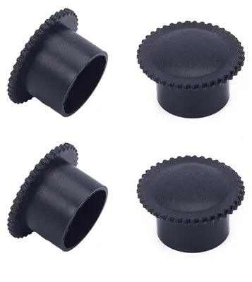 Kunststoff-Endkappen 22 mm für Kleiderstangen, 4 Stk., Schwarz