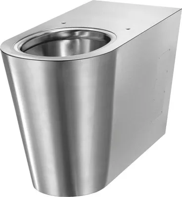 Obrázek produktu pro Delabie WC 700 P bodenst. Anschl. von hinten Edelstahl Werkstoff 1.4301 satiniert - Barrierefreie Ausführung