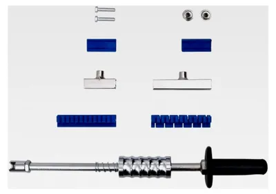 Produktbild von Gleithammer Set 7-teilig mit Zubehör für die Ausbeulreparatur von Fahrzeugkarosserien