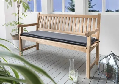 Zdjęcie produktu dla Poduszka na ławkę Destiny 110x45x5cm, z zamkiem błyskawicznym, szara