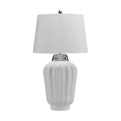 Immagine prodotto di Lampada Da Scrivania Contemporanea Bexley Porcellana Bianco Nichel 1 Luce E27