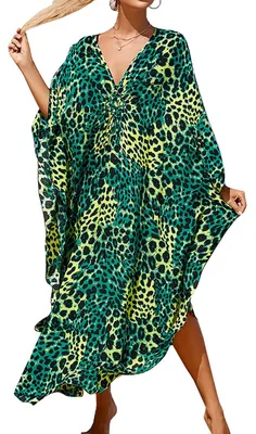 Zdjęcie produktu dla Solidchoice - Damski, w stylu boho, kaftan plażowy, sukienka maxi, dostępne rozmiary plus size