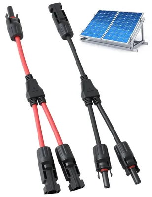 Produktbild von Solarkabel Y-Verteiler, 1 Paar, 4 mm², wasserdichte Verbindung für Solaranlagen