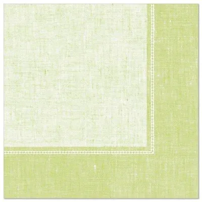 Produktbild von Servietten "ROYAL Collection" 1/4-Falz 40 cm x 40 cm hellgrün "Linum"