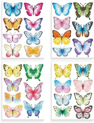 Produktbild von Bunte Schmetterlings-Wandsticker 32 Stück bunt