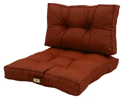Immagine prodotto di Cuscino per salotto da giardino trapuntato 50x50cm Terracotta
