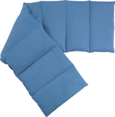 Produktbild von Bio-Dinkelkissen 75x20cm groß 8-Kammer - Wärmekissen, Körnerkissen für Mikrowelle und Backofen, Bio-Dinkel, hellblau