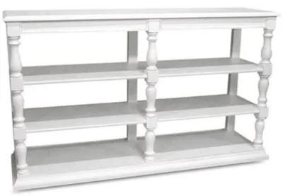 Obrázok produktu pre Casa Padrino konzola vo vidieckom štýle biela 160 x 45 x v. 95 cm - Policová skriňa z masívneho dreva - Nábytok vo vidieckom štýle
