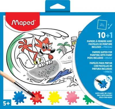 Produktbild von Maped Zeichenpapier all-in-one 200 x 200 mm 10 Blatt