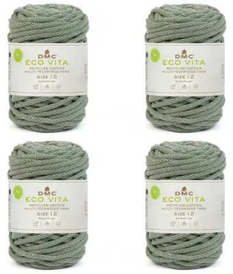 Produktbild von 4 Knäuel DMC Eco Vita-Garn (4 mm), bestehend zu 80% aus Baumwolle und zu 20% aus Polyester. (Farbe 085)