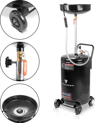 Produktbild von STAHLWERK Ölabscheider 80 l Öl Auffangbehälter Ölauffangwagen Ölablassgerät