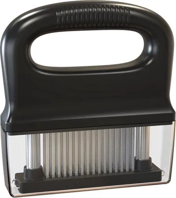 Produktbild von RVS Fleischzerkleinerer für Hähnchen, Rinder und Schweine - Handgeführter Steakstempel - Fleischmalmittel - Grillaccessoire