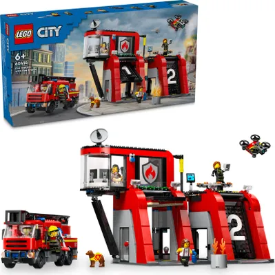 Obrázek produktu pro LEGO® City 60414 Hasičská stanice s otočným žebříkovým vozidlem