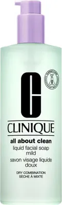 A bottle of Clinique Liquid Facial Soap Mild.