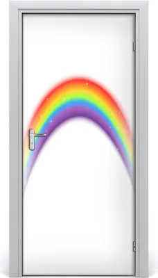 Produktbild von Tulup Türaufkleber 95x205 cm Dekorative Aufkleber Selbstklebend Wasserdichte Tapete Abnehmbar Schlafzimmer Wohnzimmer Wohnkultur - Regenbogen-Wand