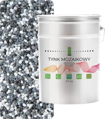 Produktbild von Grauer Harzmosaikputz Klasse 1 Mosaik 12,5 kg Frostbeständig