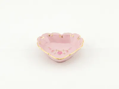 Zdjęcie produktu dla Miska serce 7 cm, Felicie, różowa porcelana, kwiaty, Leander