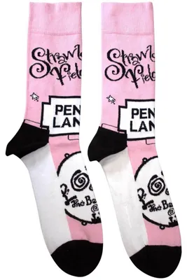 Image de THE BEATLES Socken - Stawberry Fields/Penny Lane Rosa
