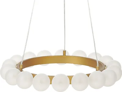 Produktbild von BELIANI Kronleuchter Gold / Weiß aus Metall u. Glas 18-flammig Rund Kugeln Edel Stilvoll Elegante Hängelampe für Wohnzimmer Esszimmer Schlafzimmer