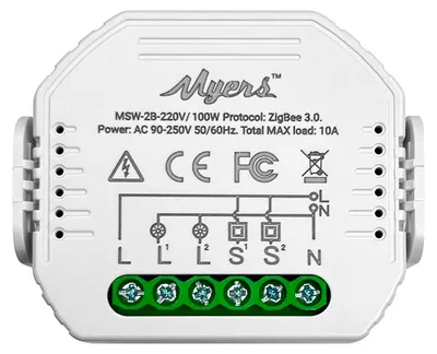 Zdjęcie produktu dla Inteligentny włącznik światła MSW-2B 220 V/100 W Zigbee