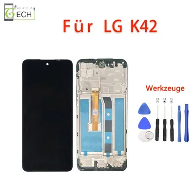 Produktbild von Für LG K42 K420 LCD Display mit Rahmen Touch Screen Bildschirm Schwarz