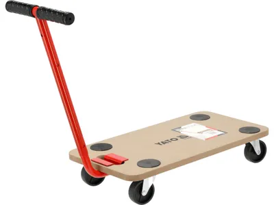 Produktbild von YATO Plattformwagen mit Griff an 4 Rädern Ø= 75 mm, max. Traglast 200 kg, 575x300x18 mm (YT-37422)