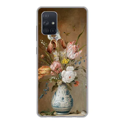 Produktbild von MuchoWow® Handyhülle Schutzhülle Hülle für Samsung Galaxy A51 Stilleben mit Blumen - Balthasar van der Ast - Alte Meister Silikon Softcase Handy Hülle - Schutzabdeckung
