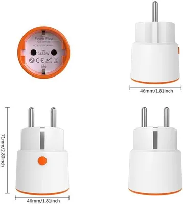 Obrázek produktu pro ZigBee zásuvka 16A - bílá - Tuya - měření spotřeby energie pro inteligentní ovládání
