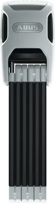 Image de Antivol pliable ABUS Bordo Alarm 6000A SH avec support - Antivol pour vélo en acier trempé - avec alarme de 100 dB - Niveau de sécurité ABUS 10 - 90 cm - Blanc