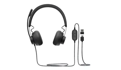 Obrázok produktu pre Logitech 981-000870 Slúchadlá a náhlavná súprava s káblovou čelenkou na volanie/hudbu USB Type-C Graphite