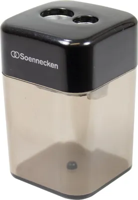 Zdjęcie produktu dla Podwójna metalowa temperówka Soennecken 3400 czarna/przezroczysta