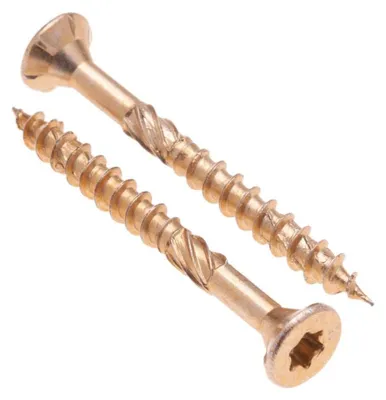 Obrázek produktu pro Šrouby do dřeva, 6 mm, samojistné, s Torx hlavou, žluté, 100 kusů
