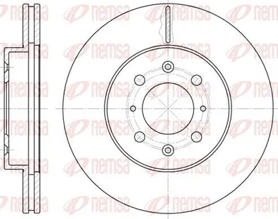Produktbild von 2x REMSA Bremsscheibe 6224.10 vorne für HONDA CIVIC VII Hatchback (EU EP EV)