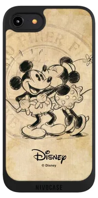 Produktbild von NIVOCASE Handyhülle für Apple iPhone 8 Hülle NIVOpure Case Schwarz Mickey Mouse Minnie Mouse Vintage
