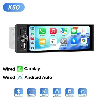 Productafbeelding van CarPlay, schermgrootte, smartphone-compatibiliteit, K50 (bedrade) CarPlay