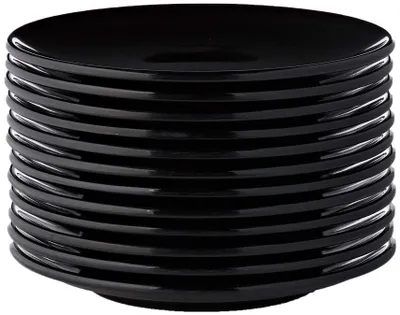 Melamin-Teller Ø 16,5 cm Schwarz, 12 Stück