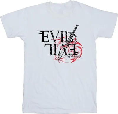 Obrázek produktu pro Netflix - Pánské tričko "The Witcher Evil Is Evil" BI52199 (M) (White)