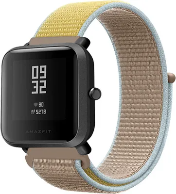 Produktbild von Strap-it Xiaomi Amazfit Bip Armband Nylon (Kamel)