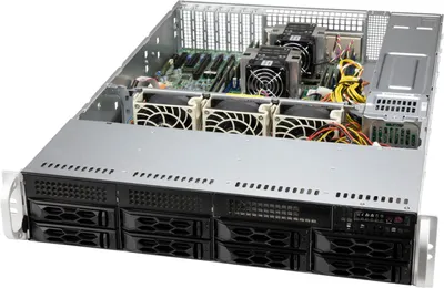 Produktbild von SuperChassis LA25TQC-R609LP, Rack (schwarz, inkl. redundantem 650-Watt-Netzteil)