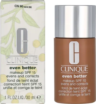 Produktbild von Clinique Even Better Makeup Broad Spectrum SPF 15, Flasche, Dunkle Haut, Sand, Natürlich/Natur, Frauen, Öl