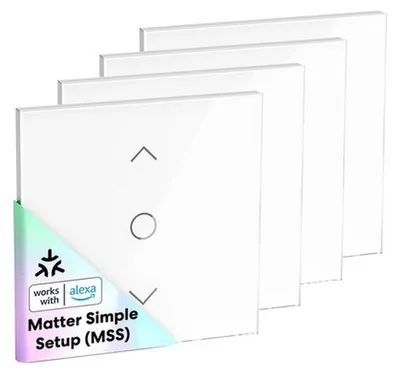 Zdjęcie produktu dla MEROSS MRS100MA(EU) Inteligentny przełącznik rolet Wi-Fi (Matter) (zestaw 4 sztuk)