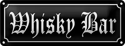 Produktbild von Blechschild Hinweis 27x10cm Whisky Bar Kneipe Dekoration