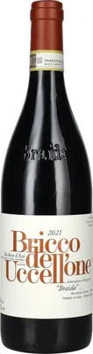 A bottle of red wine.