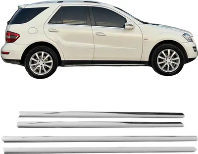 Obrázek produktu pro Okenní lišty pro Mercedes ML W164 2005-2011 nerezová ocel chrom 4ks