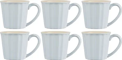Produktbild von 6er Set Becher, Tassen MYNTE Stillwater hellblau für 250ml Steingut Ib Laursen