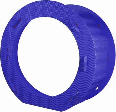 Produktbild von itenga Laternen Rohling rund aus 3D-Wellpappe BLAU